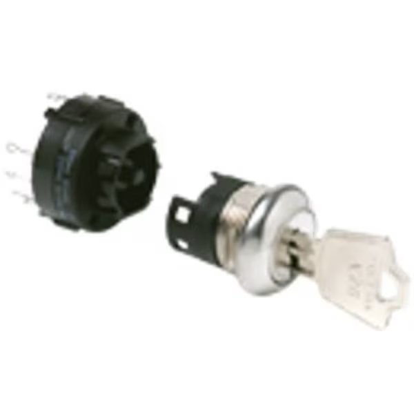 Keylock Switch, 3Pdt, Latched, 0.35A, 125Vdc, Solder Terminal, Keylock Actuator, Panel, C&K Components, Mfr#: A3141U2A1NZRQ